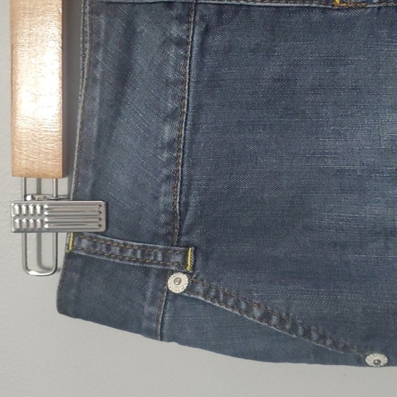 DKNY Ruched skirt women's sz 3 jean unique ruched back 5" back slit Sexy… - Picture 6 of 16